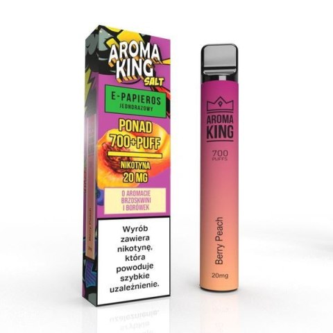 Jednorazowy e-papieros Aroma King Comic 700 20mg - Brzoskwinia Borówka / Peach Blueberry