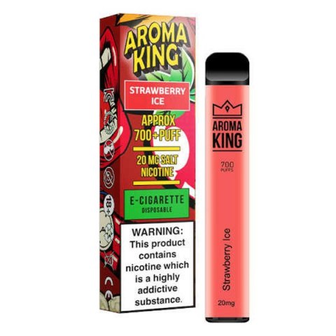 Jednorazowy e-papieros Aroma King Comic 700 20mg - Chłodna Truskawka / Strawberry Ice