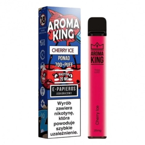 Jednorazowy e-papieros Aroma King Comic 700 20mg - Wiśnia Ice / Cherry Ice