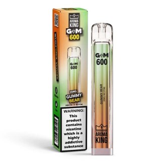 Jednorazowy e-papieros Aroma King Gem 700 puffs 0mg (bez nikotyny) - Gummy Bear