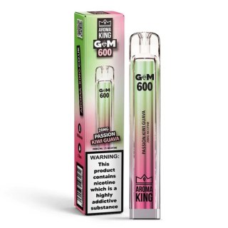 Jednorazowy e-papieros Aroma King Gem 700 puffs 0mg (bez nikotyny) - Passion Kiwi Guava