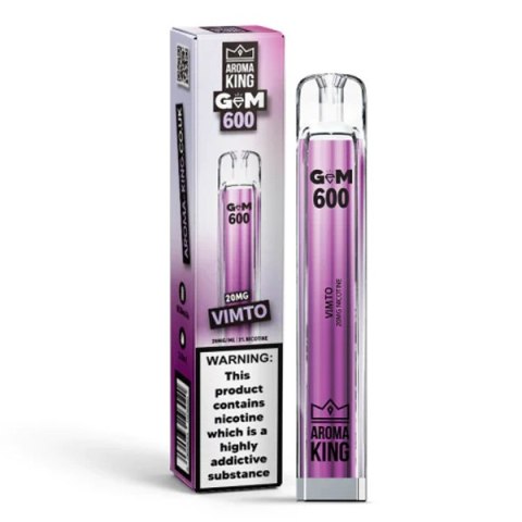 Jednorazowy e-papieros Aroma King Gem 700 puffs 0mg (bez nikotyny) - Vimto