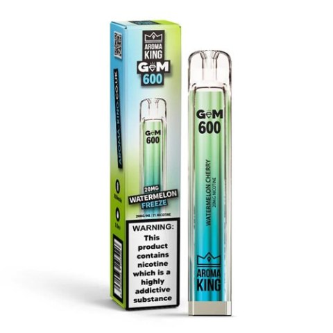 Jednorazowy e-papieros Aroma King Gem 700 puffs 0mg (bez nikotyny) - Watermelon Freeze