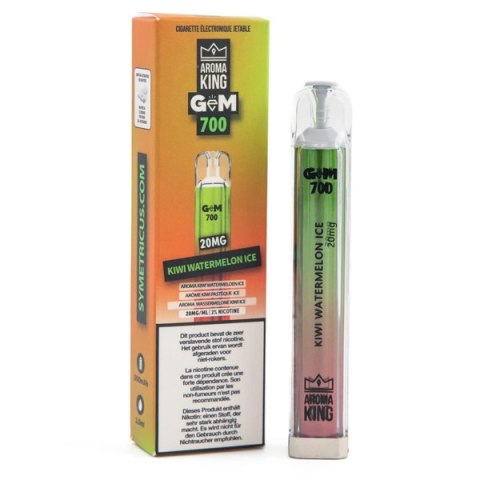 Jednorazowy e-papieros Aroma King Gem 700 puffs 20mg - Kiwi Watermelon Ice