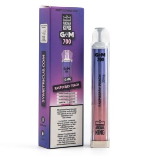 Jednorazowy e-papieros Aroma King Gem 700 puffs 20mg - Raspberry Peach