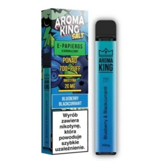 Jednorazowy e-papieros Aroma King Hookah 700 puffs 0mg (bez nikotyny) - Blueberry Blackcurrant