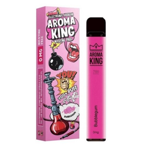 Jednorazowy e-papieros Aroma King Hookah 700 puffs 0mg (bez nikotyny) - Bubblegum