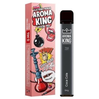 Jednorazowy e-papieros Aroma King Hookah 700 puffs 0mg (bez nikotyny) - Coca Cola