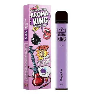 Jednorazowy e-papieros Aroma King Hookah 700 puffs 0mg (bez nikotyny) - Grape Ice