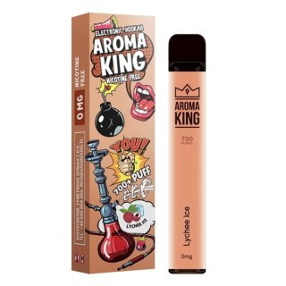 Jednorazowy e-papieros Aroma King Hookah 700 puffs 0mg (bez nikotyny) - Lychee Ice