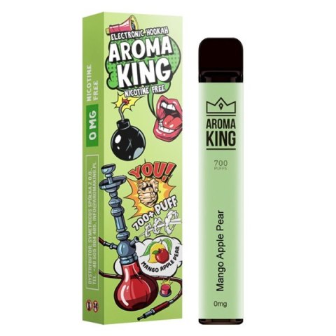 Jednorazowy e-papieros Aroma King Hookah 700 puffs 0mg (bez nikotyny) - Mango Apple Pear