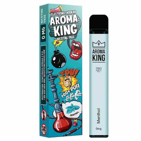 Jednorazowy e-papieros Aroma King Hookah 700 puffs 0mg (bez nikotyny) - Menthol