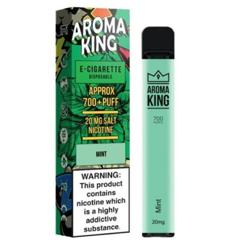 Jednorazowy e-papieros Aroma King Hookah 700 puffs 0mg (bez nikotyny) - Mint