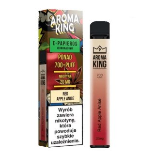 Jednorazowy e-papieros Aroma King Hookah 700 puffs 0mg (bez nikotyny) - Red Apple Anise