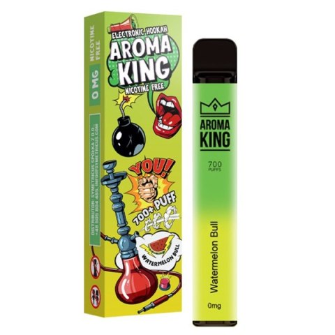 Jednorazowy e-papieros Aroma King Hookah 700 puffs 0mg (bez nikotyny) - Watermelon Bull