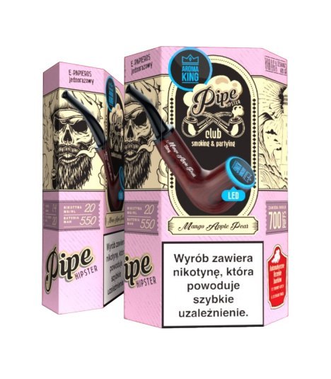 Jednorazowy e-papieros Aroma King Pipe Ray 700+ 20mg Salt - Mango Apple Pear