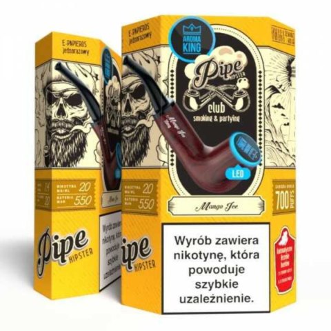 Jednorazowy e-papieros Aroma King Pipe Ray 700+ 20mg Salt - Mango Ice