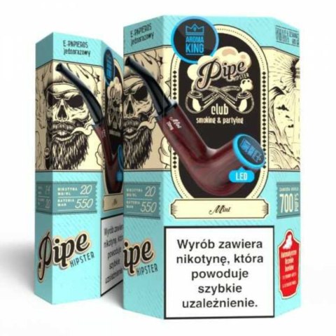 Jednorazowy e-papieros Aroma King Pipe Ray 700+ 20mg Salt - Mint