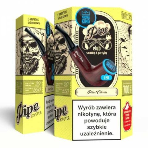 Jednorazowy e-papieros Aroma King Pipe Ray 700+ 20mg Salt - Pina Colada