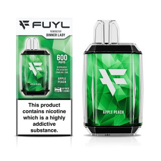 Jednorazowy e-papieros Dinner Lady FUYL 600 puffs 20mg - Apple Peach