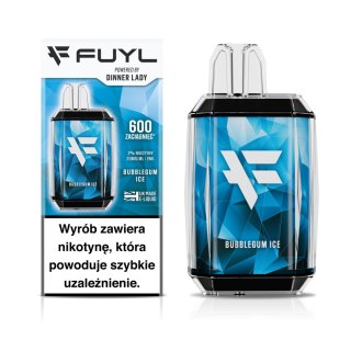 Jednorazowy e-papieros Dinner Lady FUYL 600 puffs 20mg - Bubblegum Ice