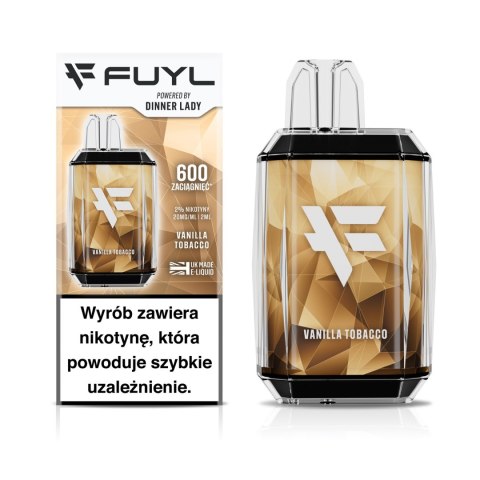 Jednorazowy e-papieros Dinner Lady FUYL 600 puffs 20mg - Vanilla Tobacco