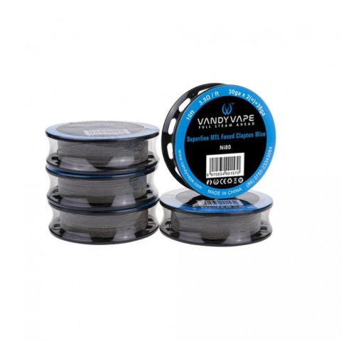 Drut Vandy Vape - Superfine MTL Coil Wire Ni80 (30ga x2 + 38ga 10ft)