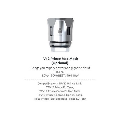 Grzałka SMOK - TFV12 Prince Max Mesh 0.17 ohm