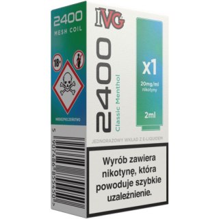 Wkład do e-papierosa IVG 2400 - Classic Menthol 20mg