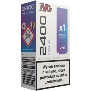 Wkład do e-papierosa IVG 2400 - Grape Ice 20mg