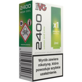 Wkład do e-papierosa IVG 2400 - Lemon & Lime 20mg