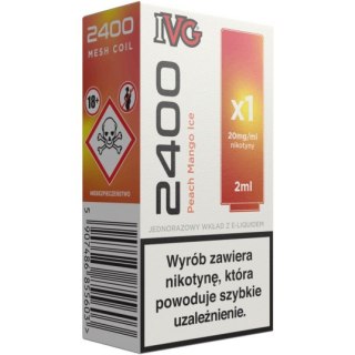 Wkład do e-papierosa IVG 2400 - Peach Mango Ice 20mg