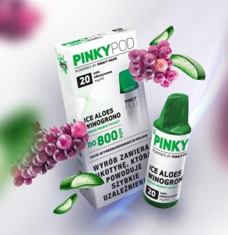 Wkład do e-papierosa Pinky POD - Ice Aloes Winogrono