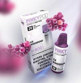 Wkład do e-papierosa Pinky POD - Ice Winogrono 20mg