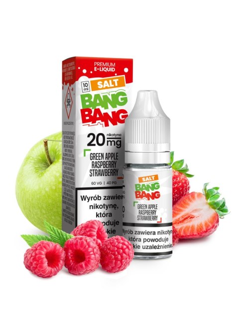 Liquid BANG BANG Salt 20mg - Green Apple Raspberry Strawberry