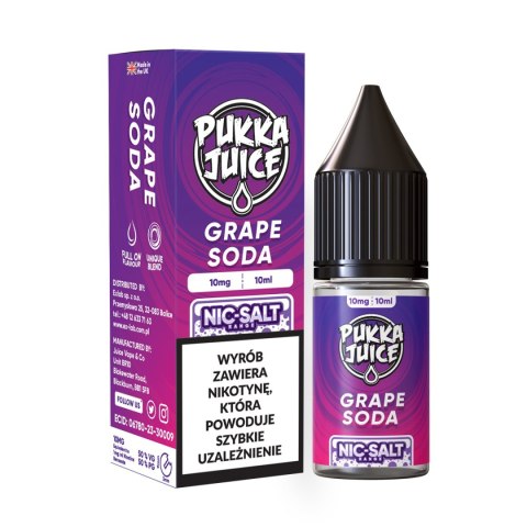 Liquid Pukka Juice Salt 10mg - Grape Soda