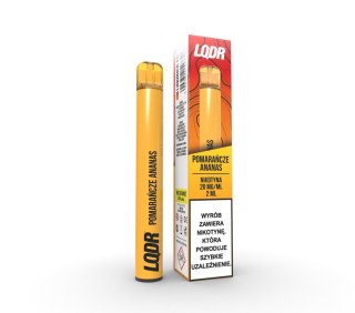 Jednorazowy e-papieros LQDR Bar 800 Puffs 20mg - Pomarańcza Ananas