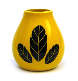 Ceramiczna tykwa do yerba mate - Luka Hoja Yellow 350 ml