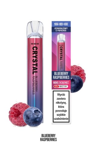 Jednorazowy e-papieros SKE Crystal 600 Puffs 20mg - Blueberry Raspberries