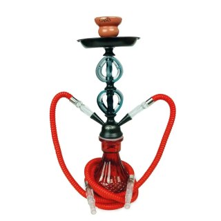 Shisha Oasis - Farah Czerwona (wys. 42 cm, 2 węże)