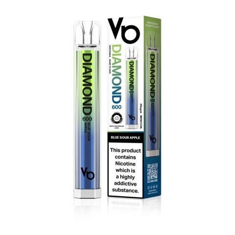 Jednorazowy e-papieros Vapes Bars Diamond 600 - Blue Sour Apple