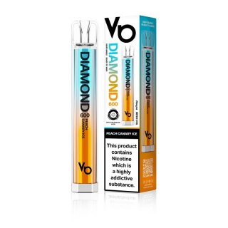 Jednorazowy e-papieros Vapes Bars Diamond 600 - Peach Canary Ice