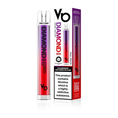 Jednorazowy e-papieros Vapes Bars Diamond 600 - Strawberry Watermelon Gum