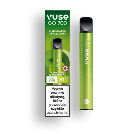 Jednorazowy e-papieros Vuse Go 700 puffs 20mg - Apple Sour