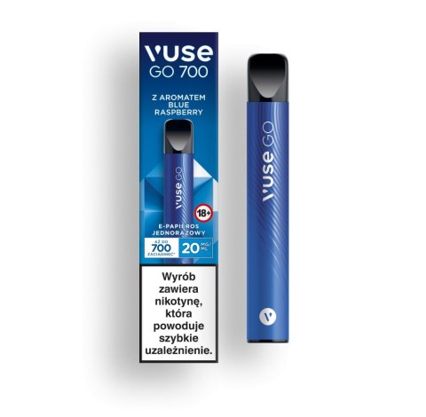 Jednorazowy e-papieros Vuse Go 700 puffs 20mg - Blue Raspberry