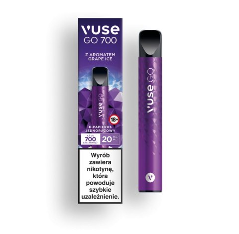 Jednorazowy e-papieros Vuse Go 700 puffs 20mg - Grape Ice