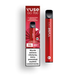 Jednorazowy e-papieros Vuse Go 700 puffs 20mg - Original Strawberry