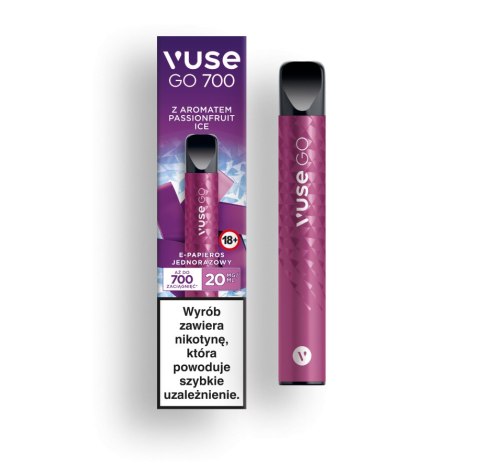 Jednorazowy e-papieros Vuse Go 700 puffs 20mg - Passion Fruit Ice