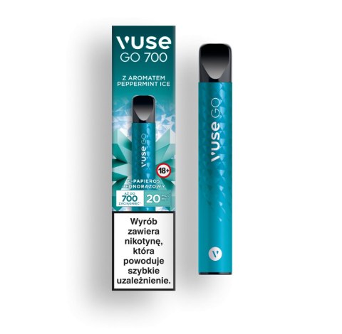 Jednorazowy e-papieros Vuse Go 700 puffs 20mg - Peppermint Ice