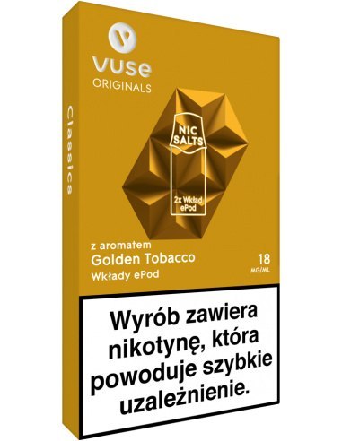 Wkład do e-papierosa VUSE ePod - Golden Tobacco 18mg 2 szt.